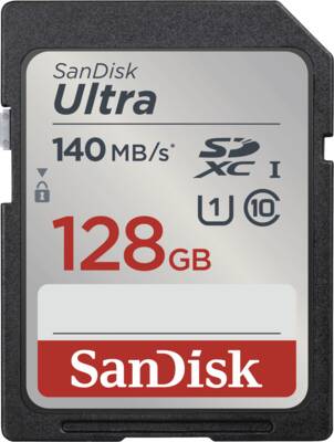 Sandisk SDXC-Card Ultra SDXC 128GB 140MB/s UHS-I