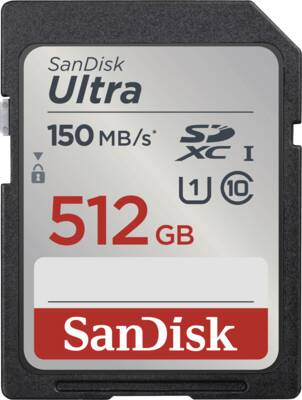 Sandisk SDXC-Card Ultra SDXC 512GB 150MB/s UHS-I
