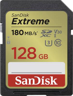 Sandisk SDXC-Card Extreme SDXC 128GB 180MB/s Class 10 UHS-I