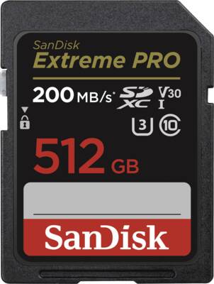 Sandisk SDXC-Card Extreme Pro SDXC 512GB 200MB/s UHS-I