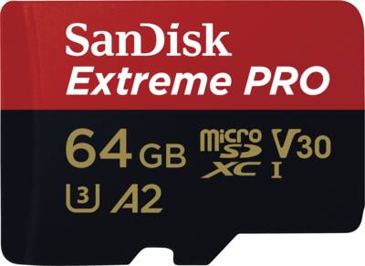 Extreme PRO microSDXC 64GB + SD Adapter + 2 years RescuePRO