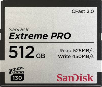 Sandisk Compact Flash-Card (CF) Extreme PRO CFAST 2.0 512GB