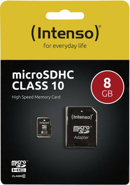 Zoom-Darstellung 3: Micro SD Card 8GB Class 10 inkl. SD Adapter