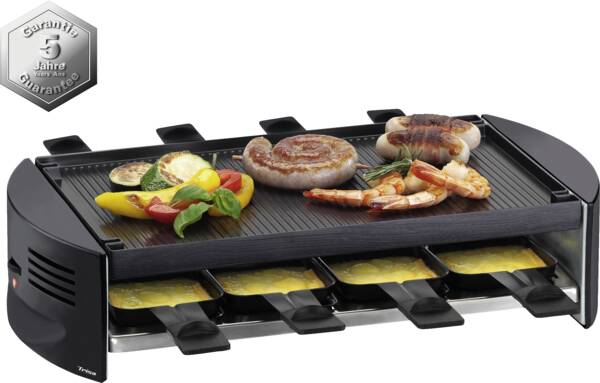 Party Grill con Pietra Naturale, Raclette Grill Multifunzione 3 in