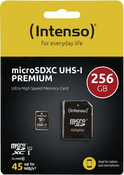 Zoom-Darstellung 3: Micro SDXC Karte 256GB UHS-I Premium mit Adapter