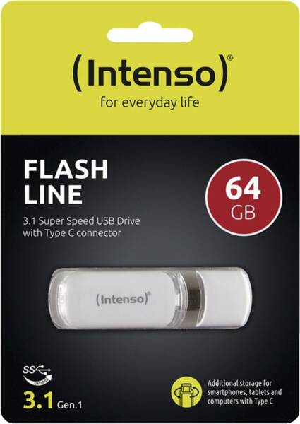 Zoom-Darstellung 1: Intenso USB-Stick Flash Line 64GB Type-C USB 3.1