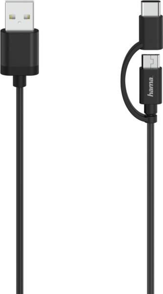 Hama 200616 2in1 Micro-USB-K, 480 Mbit/s, 0,75m | Medimax