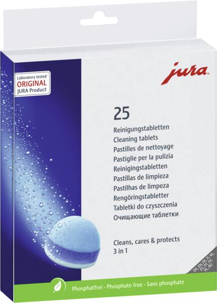JURA 3-Fasen Reinigingstabletten - 25 Stuks