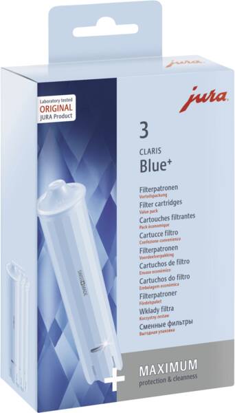 JURA CLARIS Blue + 3 Stuks