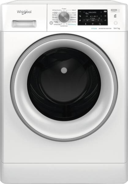 Whirlpool FFWDD1076258SVEE vrijstaande was-droogcombinatie wasmachine
