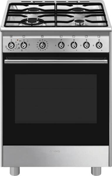 SMEG CX61GMXNLK Classici Esthetisch Fornuis met Gaskookplaat - 60 x 60 cm
