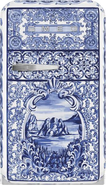 SMEG X DOLCE & GABBANA FAB5RDGME6 50's Style Koelkast - Blauw