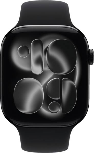 Apple Watch Series 11 GPS 46mm Aluminum Case Sportband S/M Zwart