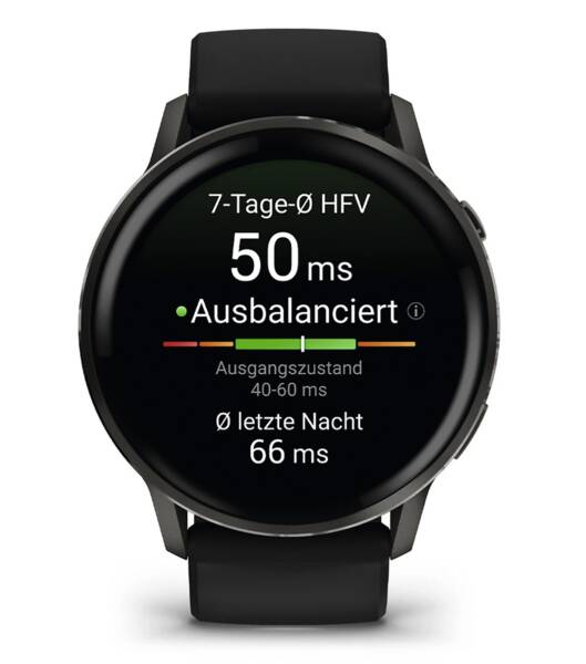 Garmin Venu 4 - 45 mm met zwarte siliconen band