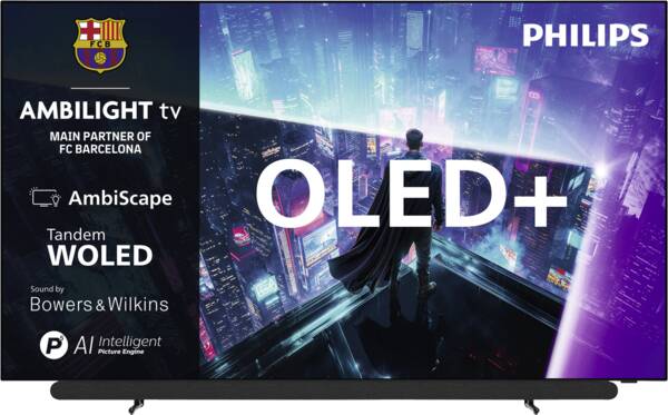 Philips 77OLED911 4k OLED+ Ambilight TV 77 inch XL (2026) - geluid van Bowers & Wilkins