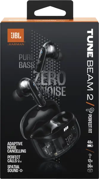 JBL Tune Beam 2 Ghost True Wireless Noise Cancelling Earbuds
