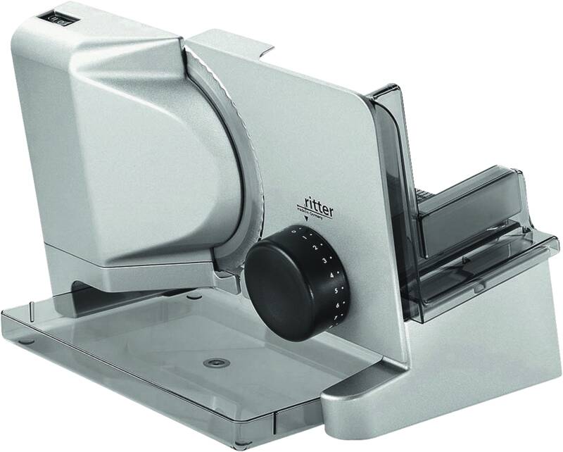 Ritter E 16 Duo Plus Elektro-Allesschneider, Kunststoff-/Metallausführung, schrägstehende Schnittgutfläche