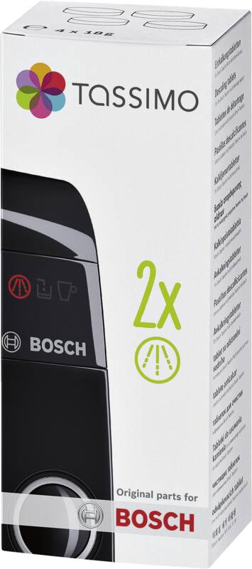 Bosch TCZ6004 Entkalkungstabletten für TASSIMO, 4 Stück Entkalker für TASSIMO, 4 Tabs Inhalt
