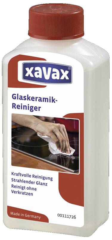 Xavax 111726 GLASKERAMIK-REINIGER, 250ml Reinigungs-/Pflegemittel für Glaskeramik-Kochfelder, 250 ml Inhalt