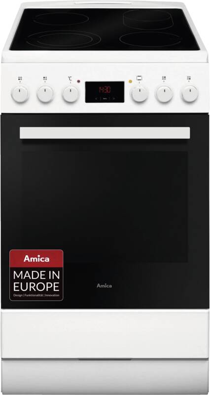 Amica SHC 903 001 W Fine Design Stand-Herd, Elektro-Backofen, 65 l Garraum