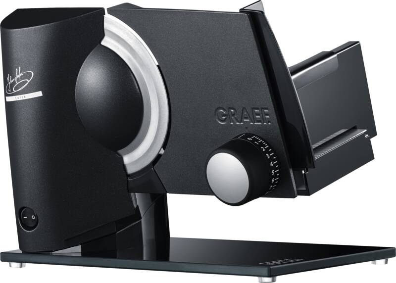 Graef SKS 321 Lafer Edition Elektro-Allesschneider, Metall-Ausführung, schrägstehende Schnittgutfläche
