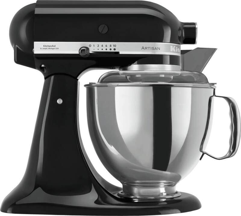 Kitchenaid 5KSM175PSEOB 4,8 L Artisan Küchenmaschine Küchenmaschine, Metall-Gehäuse, 300 Watt Leistung