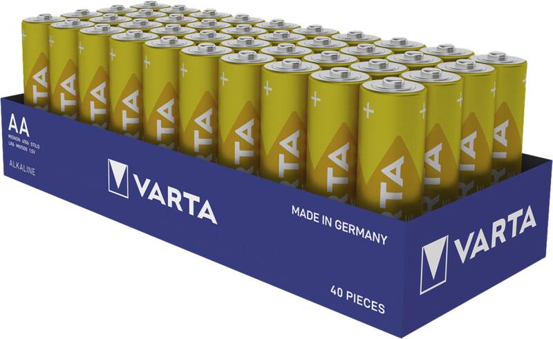 Varta Longlife Mignon AA 40er Pack Mignon-Batterie (AA), Alkali, 1,5 Volt Spannung