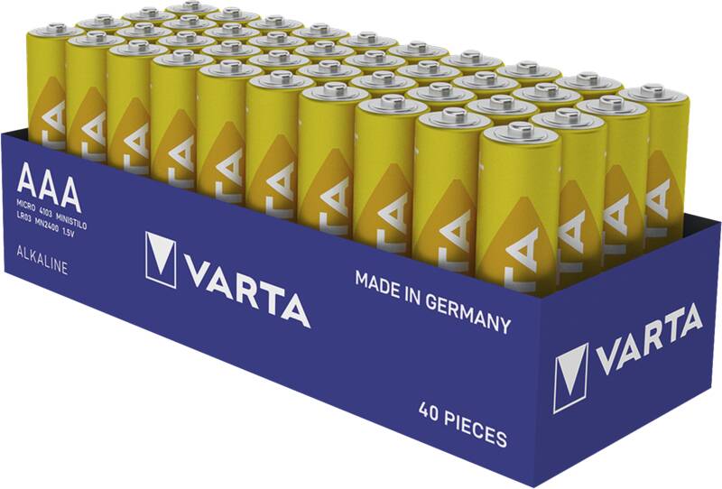 Varta Longlife Micro AAA 40er Pack Micro-Batterie (AAA), Alkali, 1,5 Volt Spannung