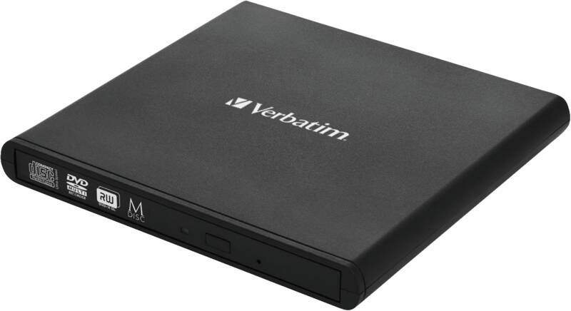 Verbatim External Slimline CD/DVD Writer (LIGHT VERSION) DVD-Brenner, extern, Stromversorgung über USB