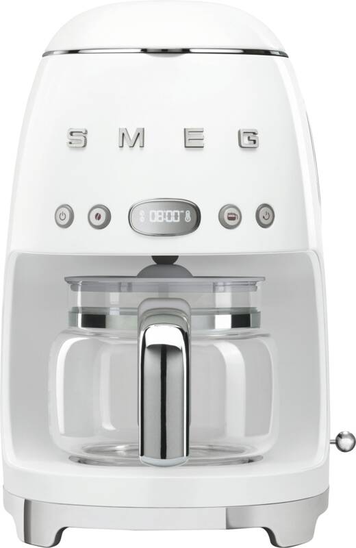 Smeg DCF02WHEU Filterkaffeemaschine, Fassungsvermögen bis 10 Tassen, einstellbare Kaffeestärke