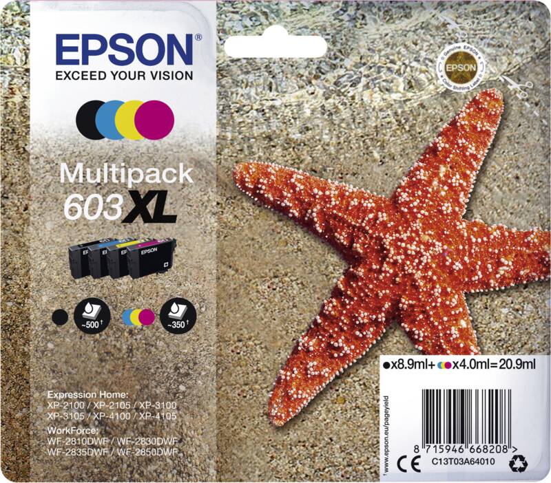 Epson Multipack 603XL 4-colours Tintenpatrone, Cyan, Magenta