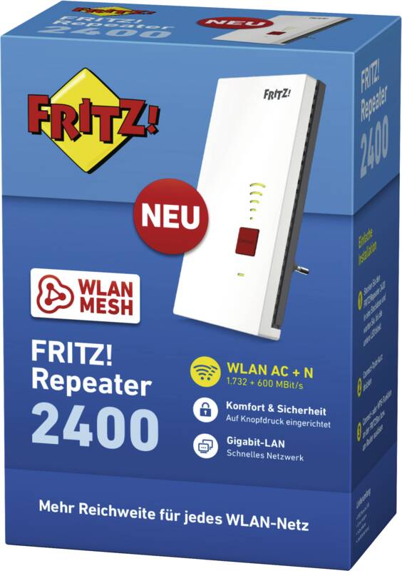 Repeater FRITZ! ORIGINAL 313105981984 & eBay PACKAGING | NEW 2400 AVM