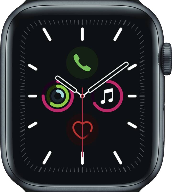 Apple Demo Watch Series 5 GPS + Cellular, 44mm Alu Case Only Smartwatch, Funktionen Schrittzähler