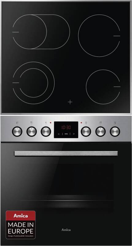 Amica EHC 933 007 E Einbau-Herd-Set, Elektro-Backofen, 65 l Garraum