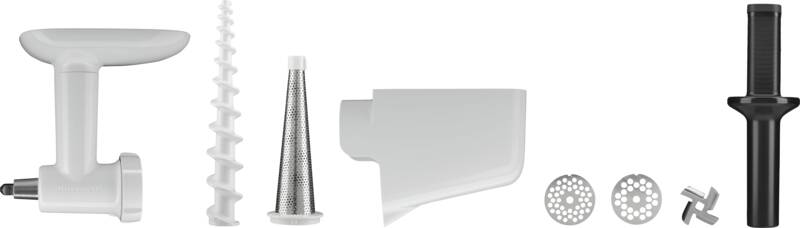 Kitchenaid 5KSMFVSFGA Fleischwolf und Püriervorsatz Fleischwolf für Mixer-/Küchenmaschinen, Pürieraufsatz für Küchenmaschinen