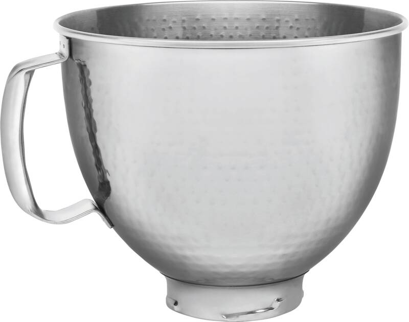 Kitchenaid 5KSM5SSBHM Metallschüssel GEHÄMMERT 4,8 l Rührschüssel (Edelstahl) für Mixer-/Küchenmaschinen