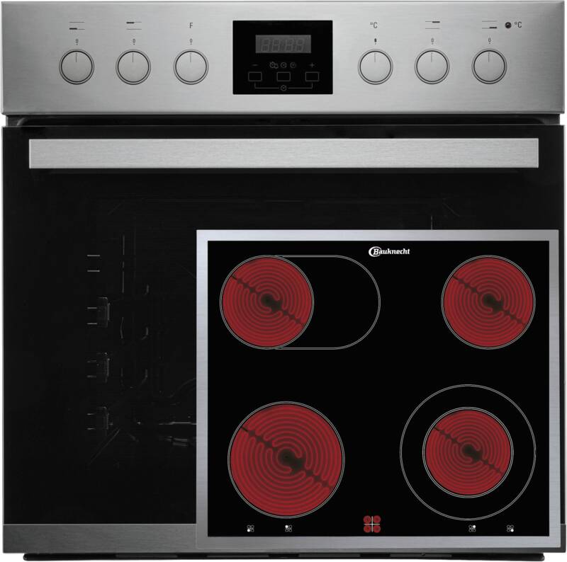 Bauknecht HEKO PROFI 3500 (HVS3 TH8V2 IN + CHR 9642 IN) Einbau-Herd-Set, Elektro-Backofen, 65 l Garraum
