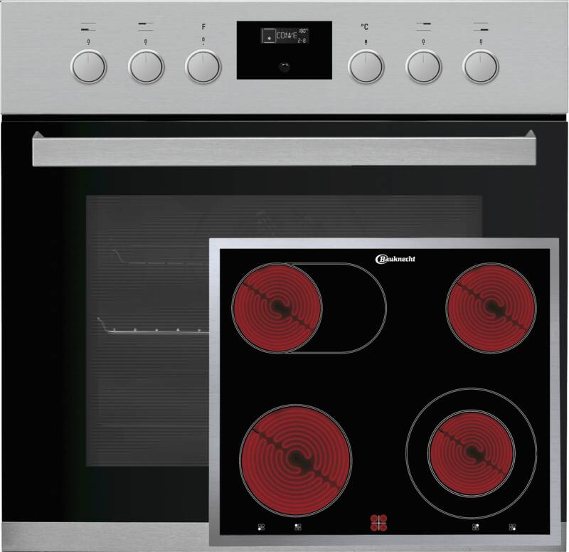 Bauknecht HEKO PROFI 5500 (HIS3 EP8V2 IN + CHR 9642 IN) Einbau-Herd-Set, Elektro-Backofen, 65 l Garraum
