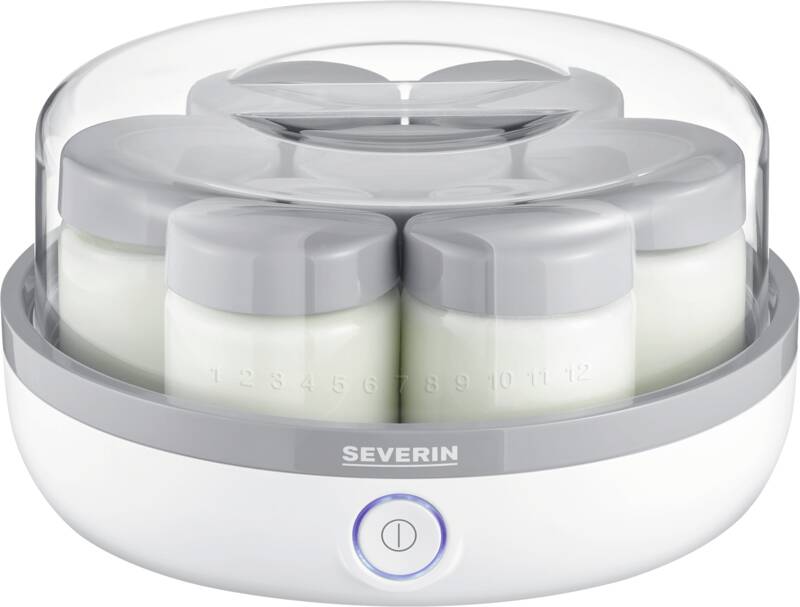 Severin JG 3518 Joghurtbereiter, 7 Portionsgläser, Memo-Skala