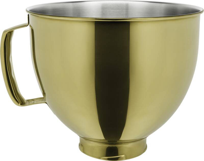 Kitchenaid 5KSM5SSBRG Metallschüssel RADIANT GOLD 4,8 l Rührschüssel (Edelstahl) für Mixer-/Küchenmaschinen