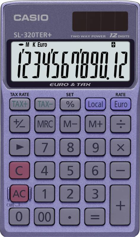 Casio SL-320TER+ Taschenrechner, LCD-Display, Steuerberechnung