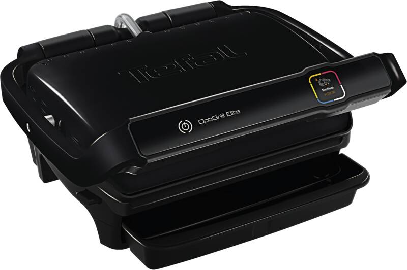 Tefal GC7508 Optigrill Elite Kontaktgrill, Grillfläche geriffelt, abnehmbar