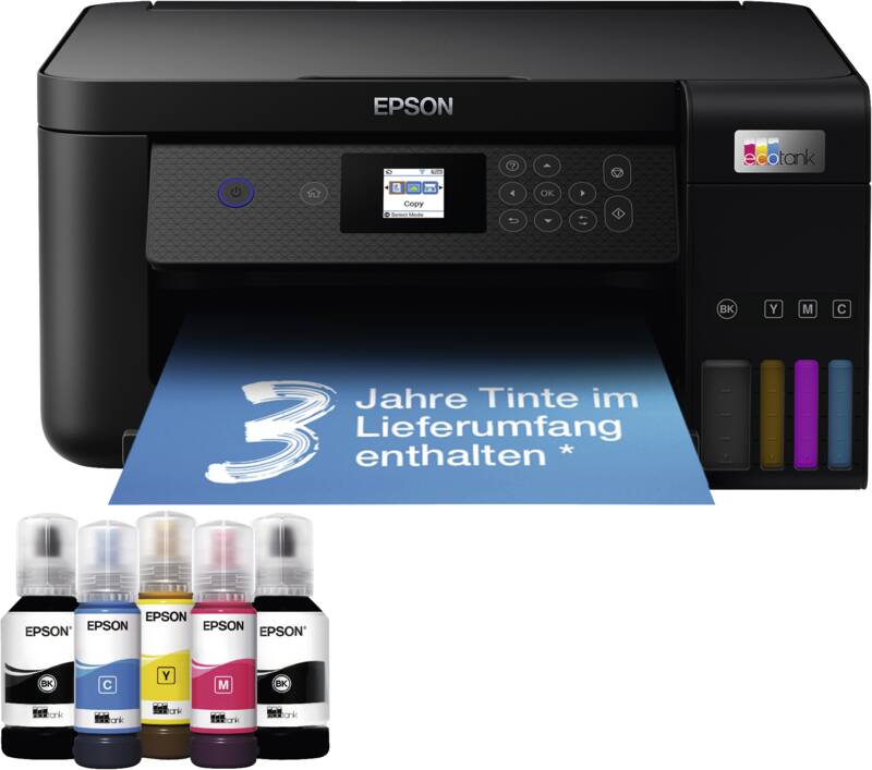 Epson EcoTank ET-2850 Multifunktionsdrucker, Tintentankdrucker, Tintentanksystem