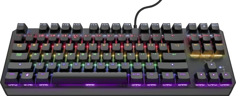 Trust GXT 834 Callaz TKL Keyboard DE Tastatur, speziell geeignet für Gaming, kabelgebunden