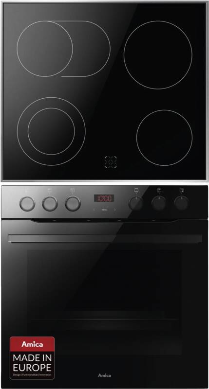 Amica EHCX 933 130 S Einbau-Herd-Set, Elektro-Backofen, 77 l Garraum