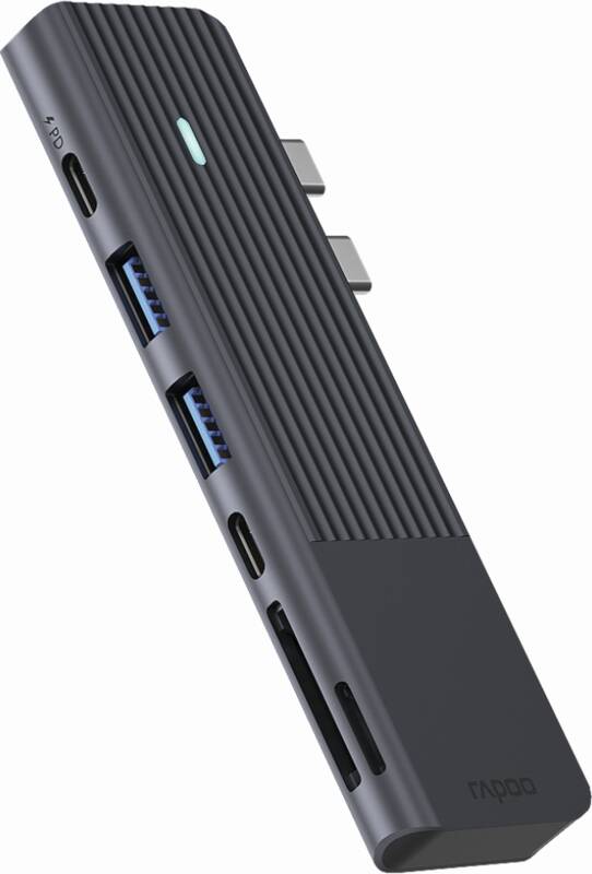 Rapoo 7-in-2 USB-C Multiport Adapter USB-Hub, extern, Cardreader