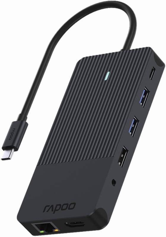Rapoo 12-in-1 USB-C Multiport Adapter USB-Hub, extern, Cardreader