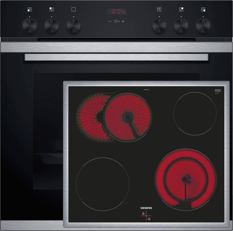 Siemens EQ210KA01 (HE213ABR0+EA64RGNA1E) Einbau-Herd-Set, Elektro-Backofen, 71 l Garraum