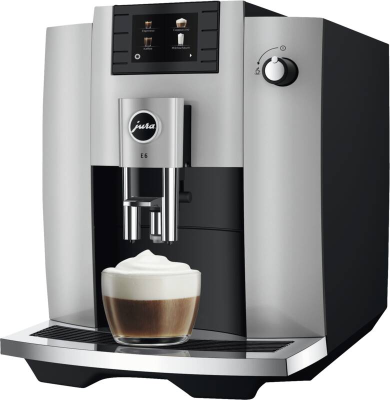 JURA E6 (EC) Kaffeevollautomat, 15 bar Pumpendruck, 1 und 2 Tassenbetrieb