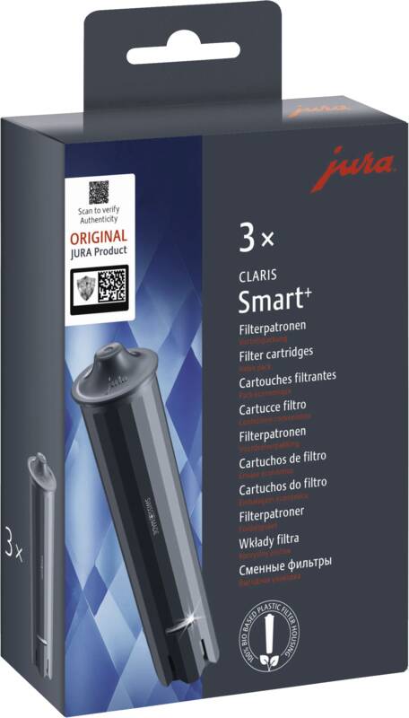 JURA CLARIS Smart + 3er Set Wasserfilter für Kaffee-/Espressomaschinen, 3er Set